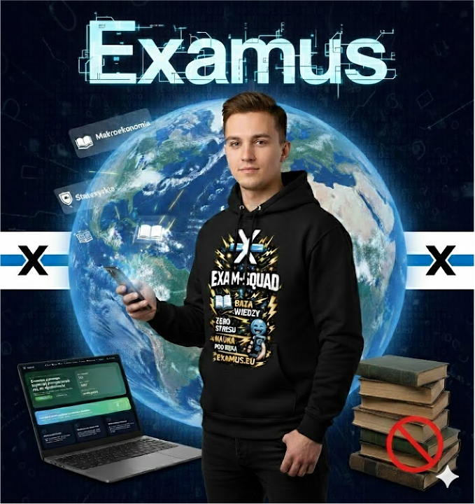 Grafika promująca Examus — nowoczesne narzędzie edukacyjne